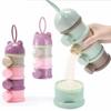 3/4 Layers Baby Portable Food Storage Box Bear Style Toddle Snacks Container Children Infant Milk Powder Box Baby Feeding Cups