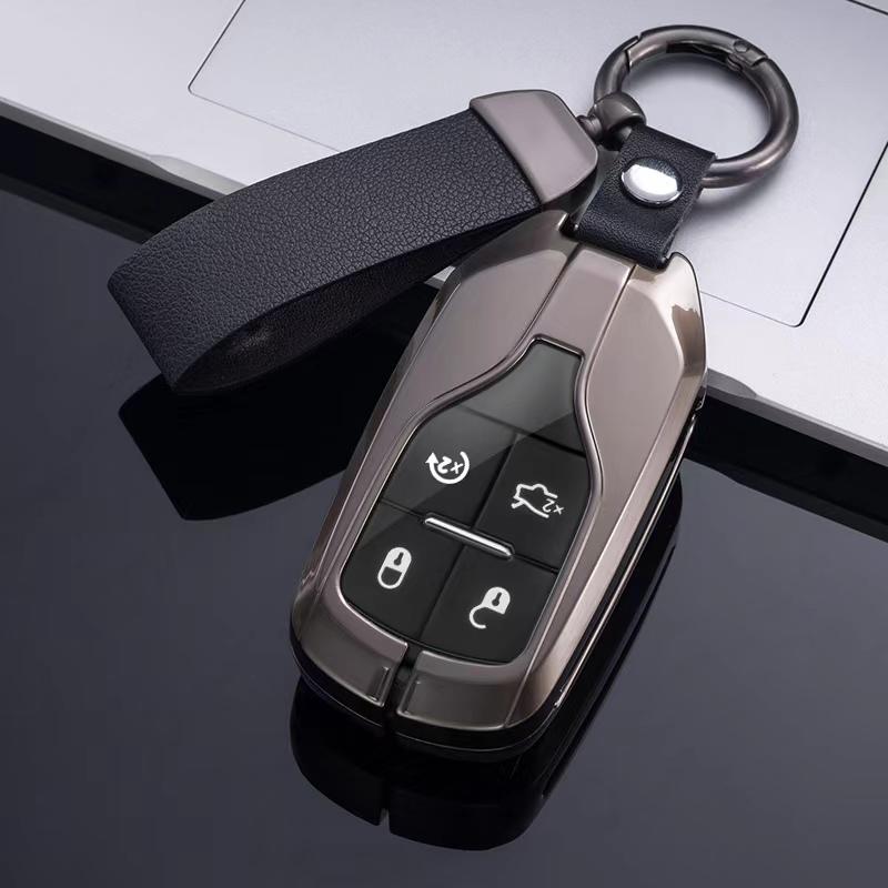 Metal Alloy Car Key Cover Case Protect Shell Holder Set For Maserati Ghibli President Grecale Levante GranTurismo Quattroporte