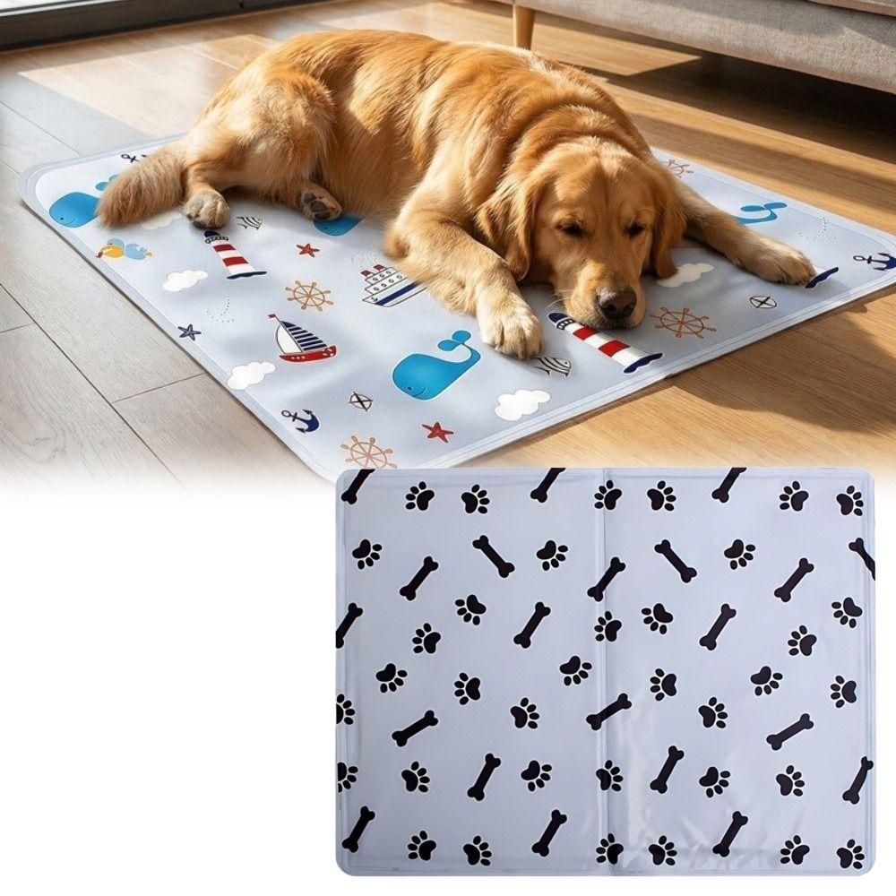 Polyester Cooling Dog Mat Rectangular Summer Pet Mat New Indoor Pet Bed Home Use