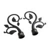 Retro Curtain Pole Ends Iron Material Drapery Rail Finial Heads for Window Decoration and Home Accessories