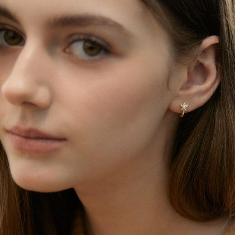 Tatiana (925 Silver) Solar Glow Hoop Earrings EC3162