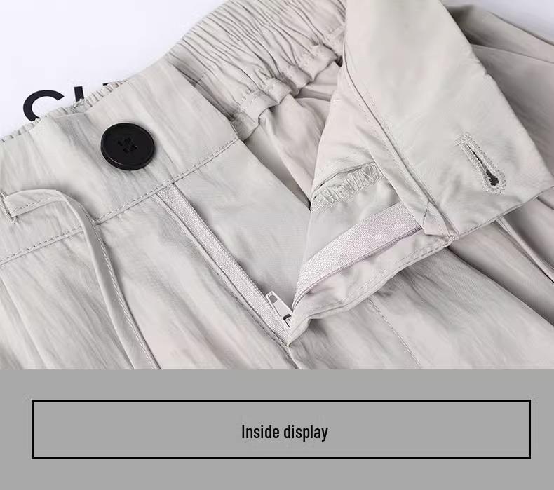 Women's 2025 American Retro Wide-Leg Parachute Cargo Pants - Quick-Dry, High-Waisted, Loose Fit