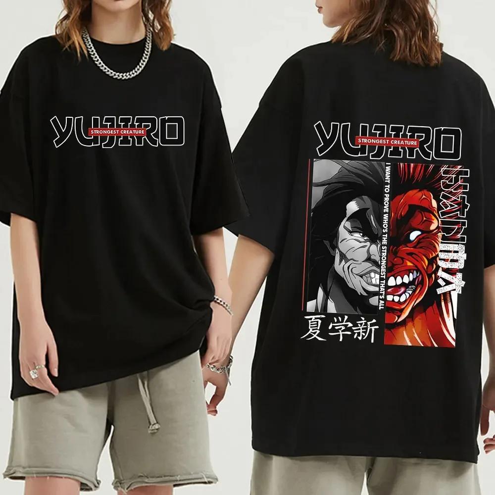 Japonské anime Baki Hanma The Grappler Grafický potisk Tričko Ležérní Móda Crew Krátký rukáv Tričko větší velikosti Dámské