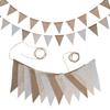 12 Flag/13 Flag Girlanda flagowa Juta Dekoracja Weselna Girlanda Vintage Rekwizyt do Zdjęć Banery Dekoracja Domowa Baby Shower Karnawałowa Girlanda