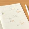 Midori Notizbuch Aufkleber Aufkleber Katzenmuster S + M 2 Sorten Set 82687006 82688006