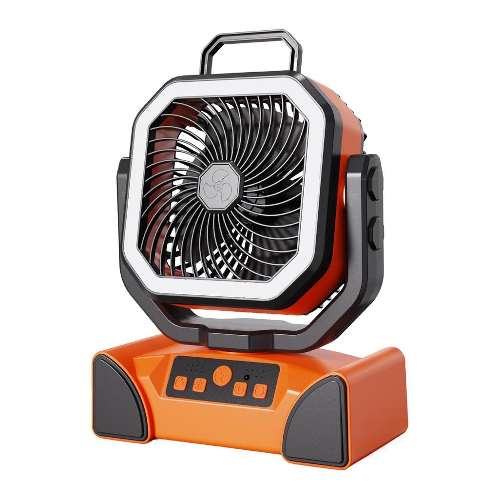40000mAh Rechargeable Camping Fan with LED Light Remote Control 4 Speeds Timer Hanging Hook Portable Outdoor Tent Fan