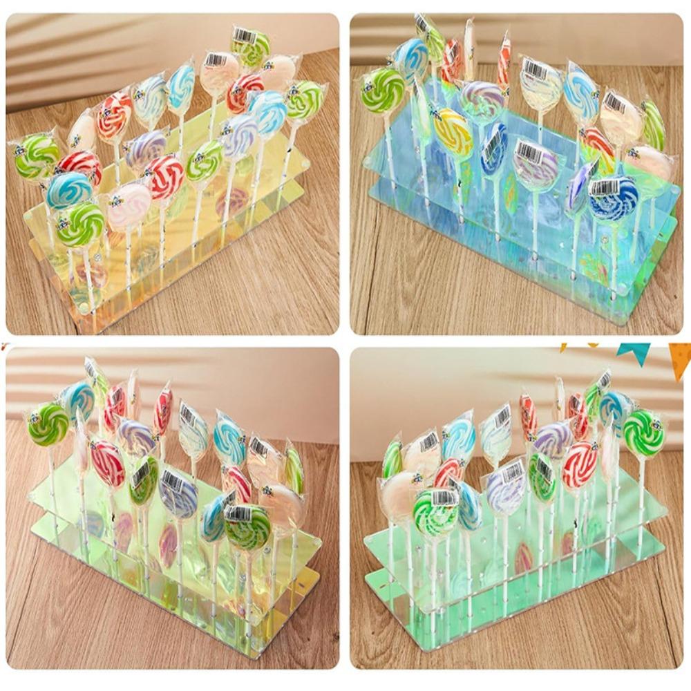 10/21 Holes Candy Rack Clear Cake Lollipop Holder Sturdy Lollipop Stand  Dessert Bar