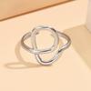 Trendy Adjustable Irregular Cross Design Stainless Steel Ring for Women