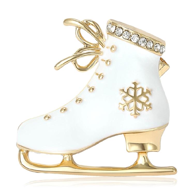

Creative Unisex Ski Ice Skate Shoe Brooches Alloy Pins for Winter Sports Fan Casual Party Accessories Gift
