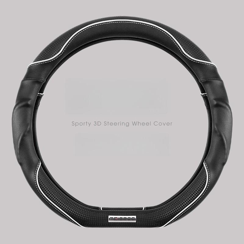 BFA1 Nappa Leather Car Steering Wheel Cover Universal Anti Slip Steering Wheel Covers Car Accessories Carbon Fibre Steering Covers
