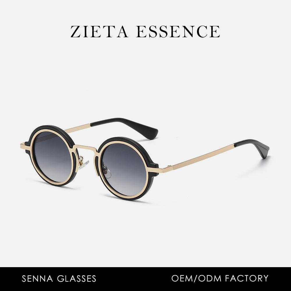 Metal Harbor Style Small Round Frame Sunglasses P Glasses Punk Full Frame British Retro Sunglasses