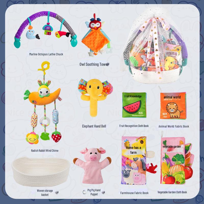 

Beijia Li Cross-Border Newborn Baby Gift Set: Full Moon Baby Toy Meeting Box