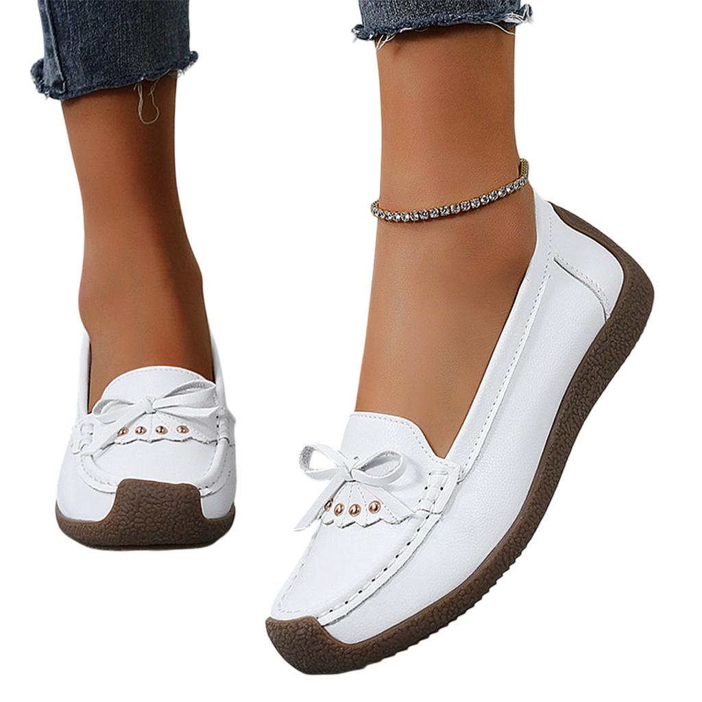 Orthopädische Loafer Schuhe Für Damen Orthopädische Leder Loafer Business Schuhe Für Damen Leichte Flats Lässiger Komfort - Gehschuhe Mit Blume