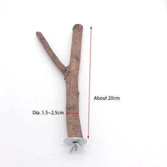 Pet Standing Stick Wild Grape Wood Pole Parrot Cockatiel Parakeet Station Board Bite Claw Grinding Toy Bird Cage Accessories