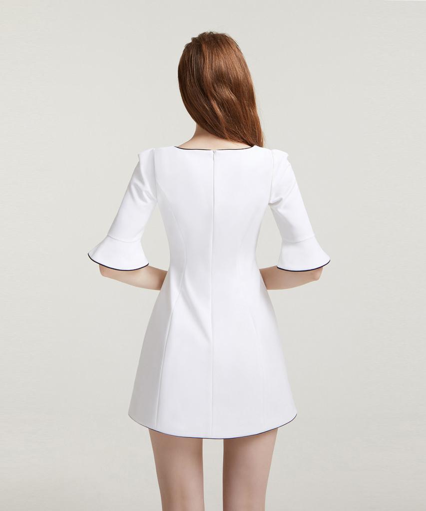 Ageunel White Snow Dress