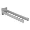 Wall-mounted Towel Rack In Stainless Steel - Brushed - 40 Cm - Adhesive - No Drilling - Double Bar
