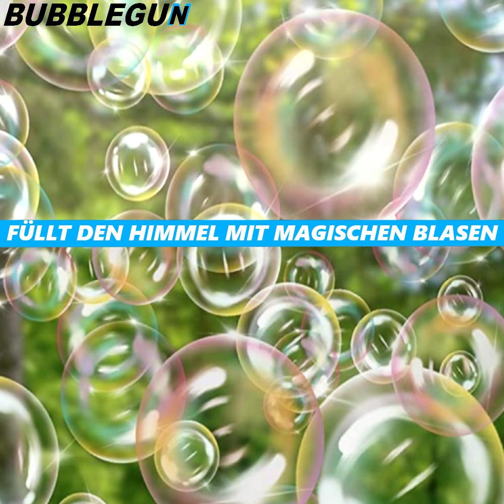 BUBBLEGUN Seifenblasenmaschine Seifenblasenpistole Seifenblasen Gun schwarz