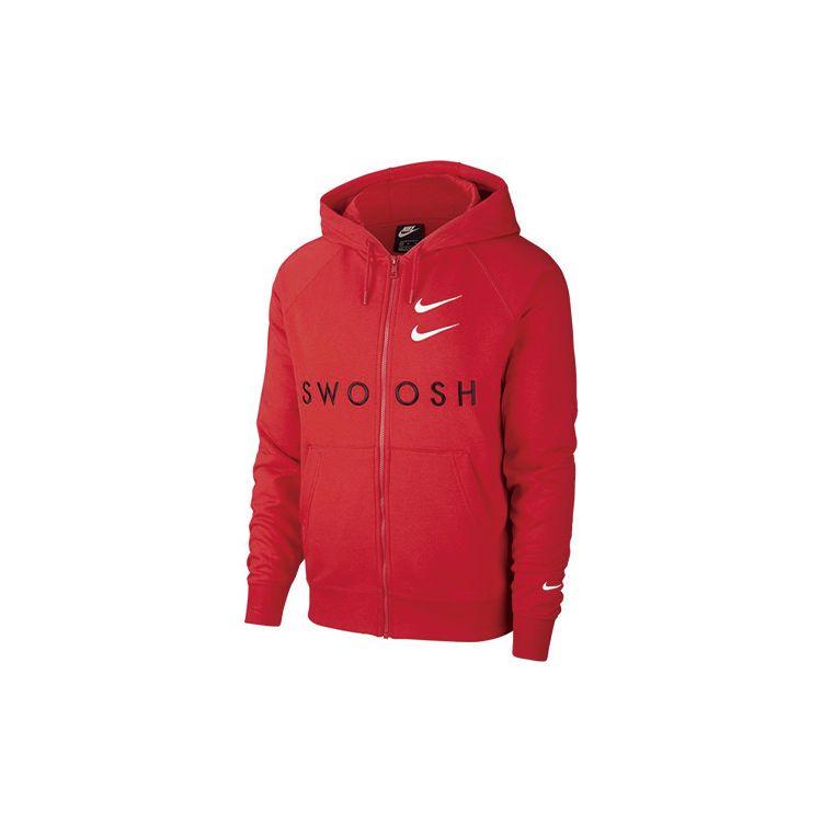 Nike Sportswear Swoosh University Red Full-Zip Hoodie CT7363-657 L