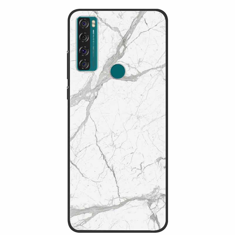 Per Custodia TCL 20 SE Marmo Silicone TPU Cover Posteriore Morbida Custodia per Telefono Per TCL 20 SE T671H Coque Cartoon Antiurto Moda Funda
