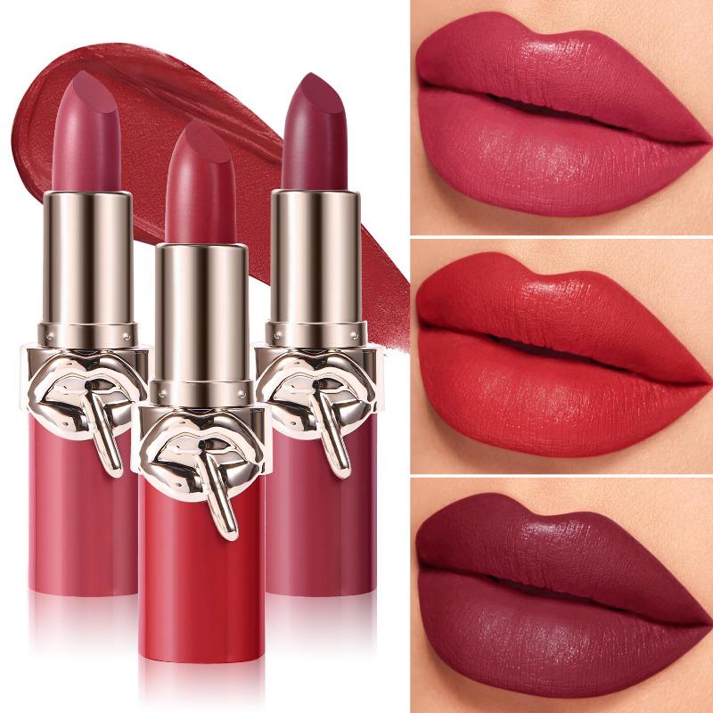 6 Farben Matter Lippenstift Nicht-Abfärbend Langhaltend Samtiges Finish Lippenstiftstift Geschmeidige Matte Lippenfarbe Wasserfest Nicht-Verblassend