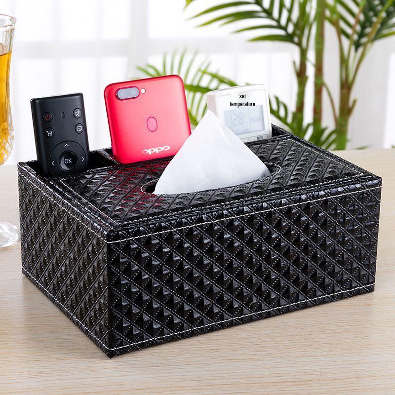 Multi-functional Tissue Box with Remote Control Storage for Living Room