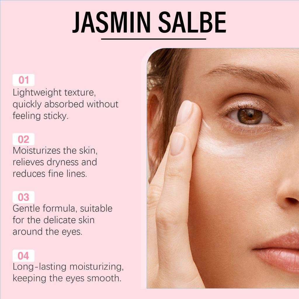 Jasmine Ujędrniający Krem pod Oczy Wzmacnia Skórę Wokół Oczu, Łagodzi Starzenie, Eliminuje Cienie pod Oczami, Redukuje Zmarszczki 100g