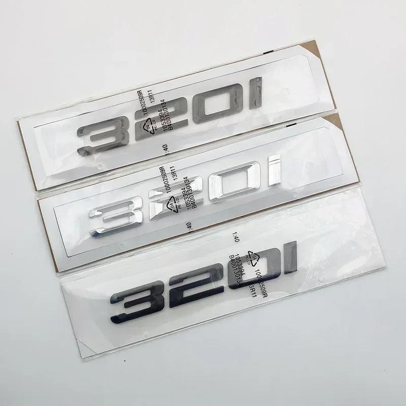 3D ABS Chrome Black Car Rear Trunk Letters Sticker For BMW 320i F30 E46 E90 G20 320i Emblem Logo Decal Auto Accessories