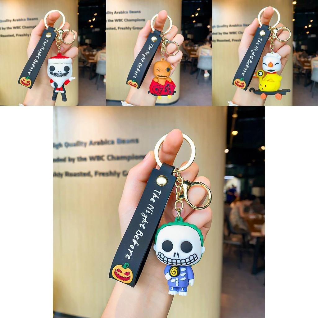 Entzückender Halloween Kürbis Skelett Cartoon Schlüsselanhänger Perfektes Partygeschenk