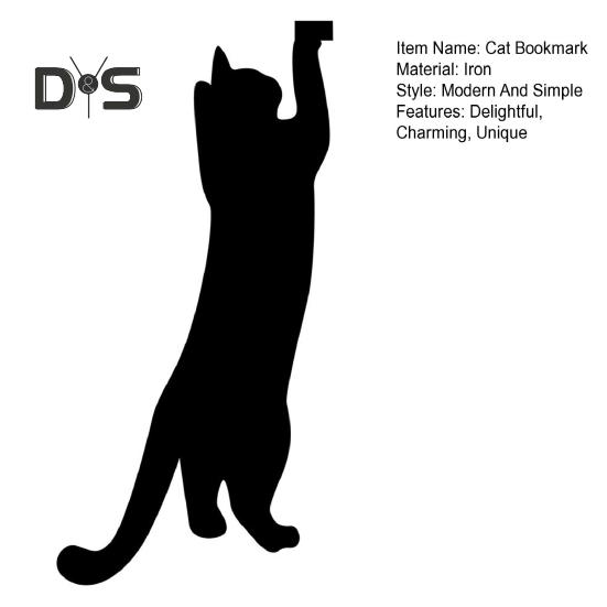 1 Stück/5 Stück Metall-Katzen-Lesezeichen, schwarze Katze, Buchseitenteiler, Tier-Seitenmarkierungen, Lesezubehör für Leser und Katzenliebhaber