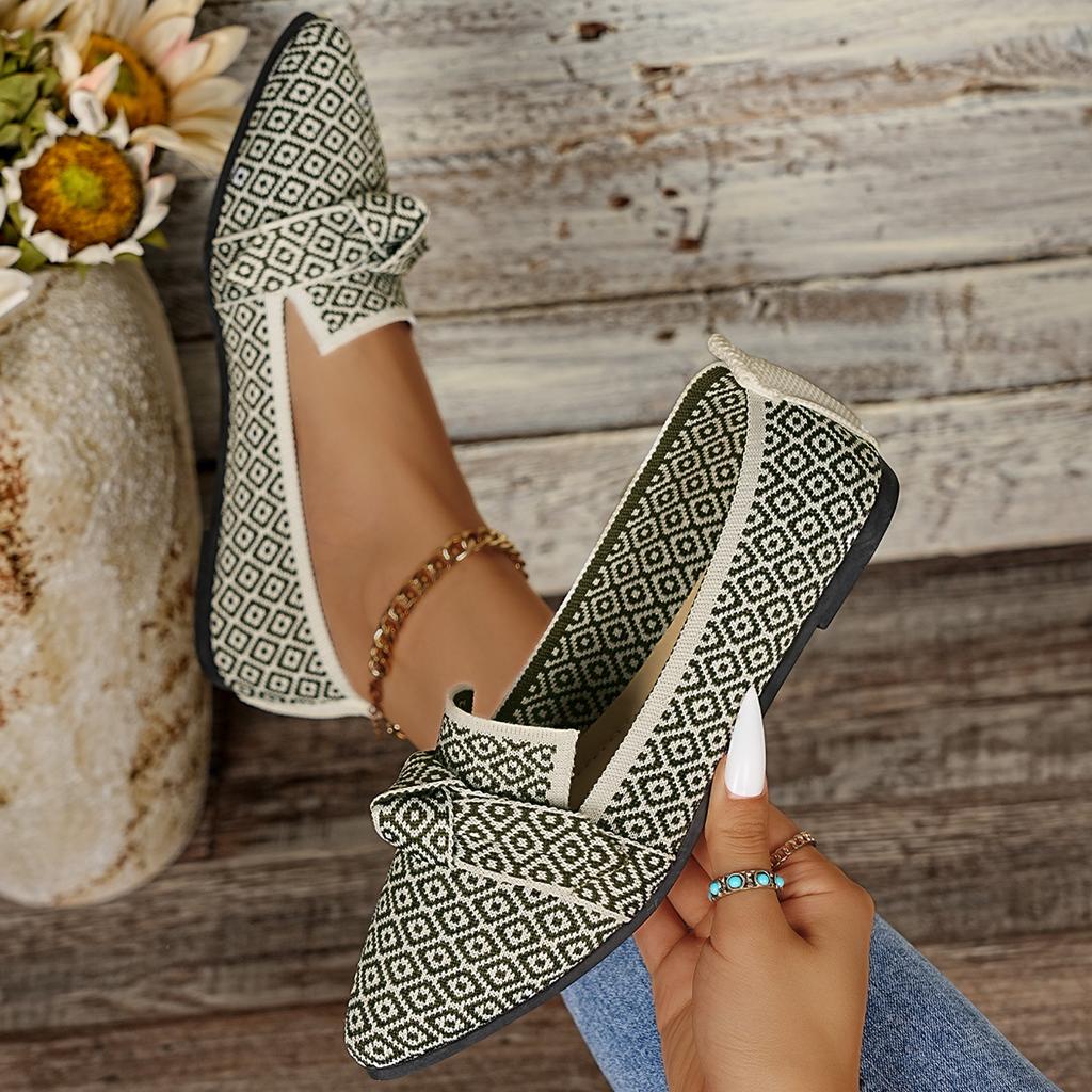2025 New Fly-woven Single Shoes for Women's Fashion Pointed and Versatile One-pedal Women's Shoes Large-size Single Shoes for Women
