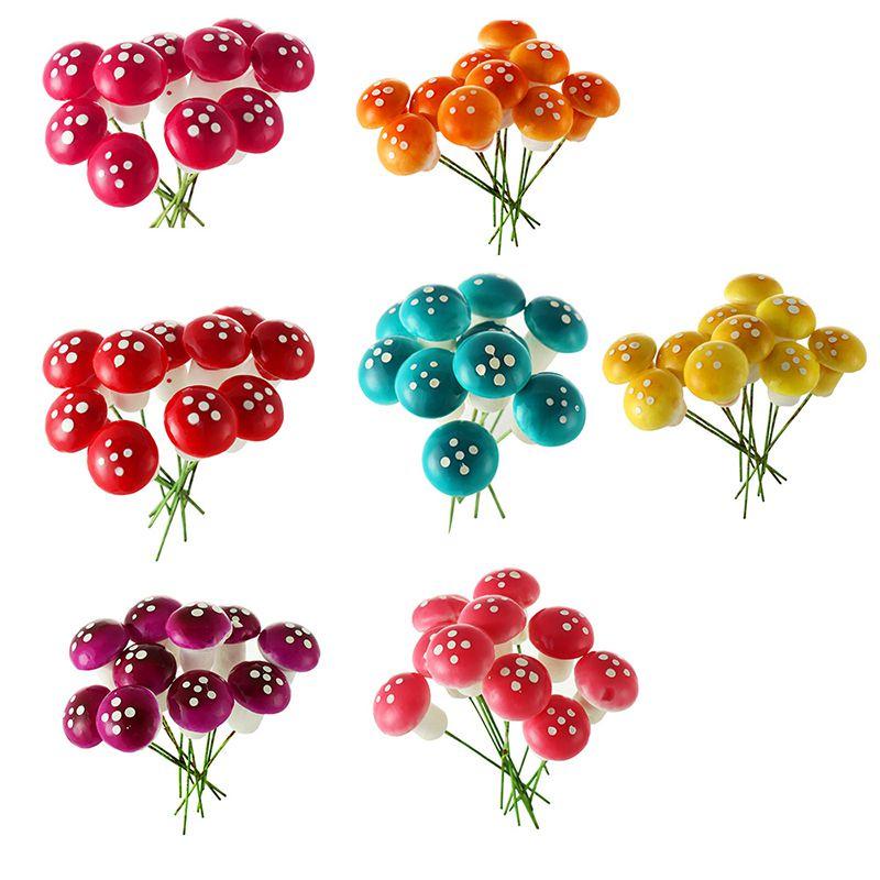 Exquisite Handicraft Miniature Colorful Mushroom Ornaments For Fairy Gardens