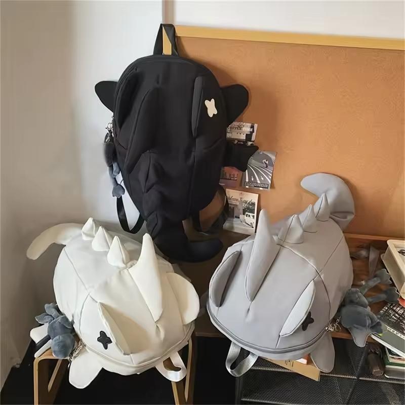 Men Women Backpack Trendy Shark Shaped Large Capacity School Backpack Daily Bag for Casual Street