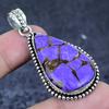 Natural Copper Charoite Gemstone 925 Sterling Silver Jewelry Pendant 2.17" M8I71