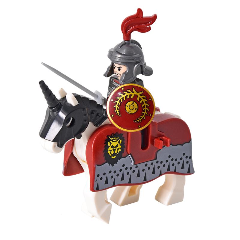 

Середньовічні фігурки Середньовіччя Рим Воїни Лицарі Рейнджер Солдати Кінь Замок Король Будівельні блоки Цеглинки Іграшки для дітей Подарунки