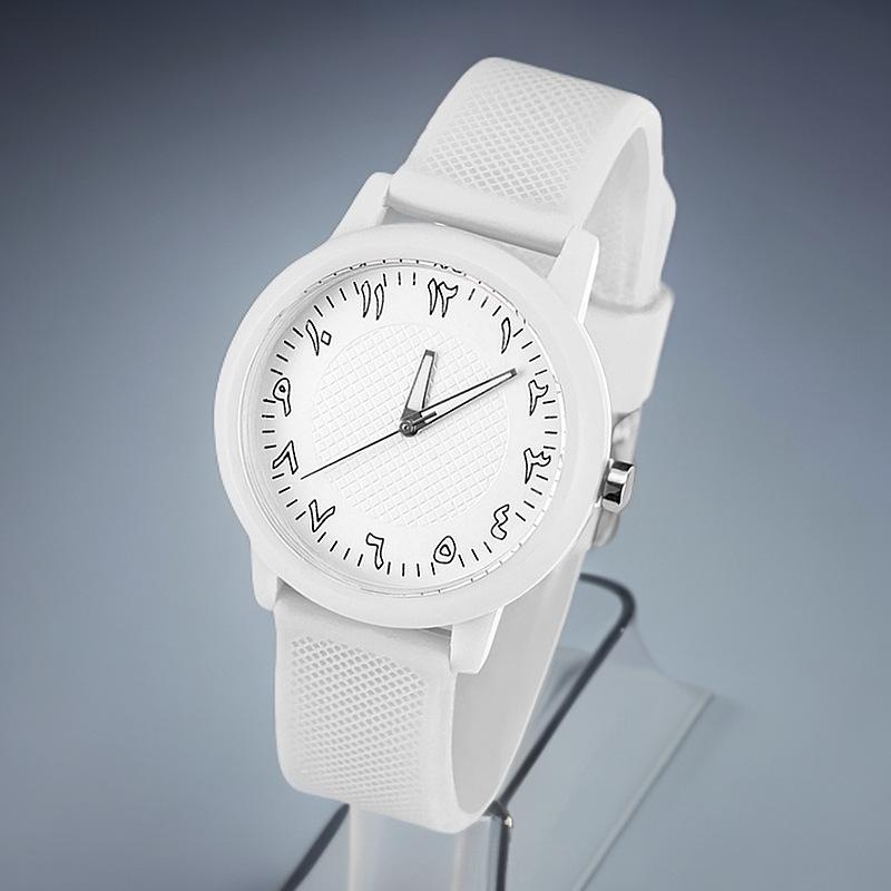 Simple Casual Girls Watch Versatile Ultra-Thin Dial Arabic Digital Scale Waterproof Luminous Student Quartz Watch