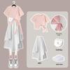 Trendy Two-Piece Summer Set: Women's Short Sleeve T-Shirt + White Skirt for 2026