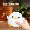 Cute Duck Silicone Night Light Rechargeable Pat Sensitive LED Lamp Dimmable Timing Off for Kids Bedroom Bedside Nursery Decor