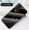 Pouzdro pro Honor 7C Pro 8A 8X X10 8 9 lite 9X Play View 10 20 40 30 Pro 60 70 Pouzdro Pro se X8 Pouzdro z mramorovaného tvrzeného skla Zadní kryt