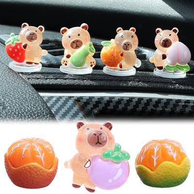 New Car Fun Decorations Dashboard Centre Console DIY Decorative Accessories Cartoon Orange Dolphin Shape Hanging Car Interiors
