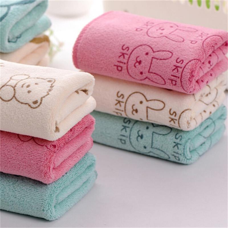 2Pcs Cute Microfiber Absorbent Drying Bath Beach Towel Baby Kids Cartoon Towel
