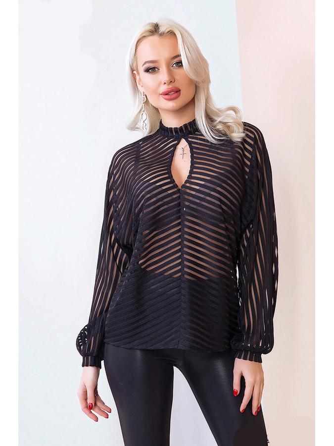 

European & American Women s Sheer High Neck Long Sleeve Top - Sexy Spring/Autumn Style L