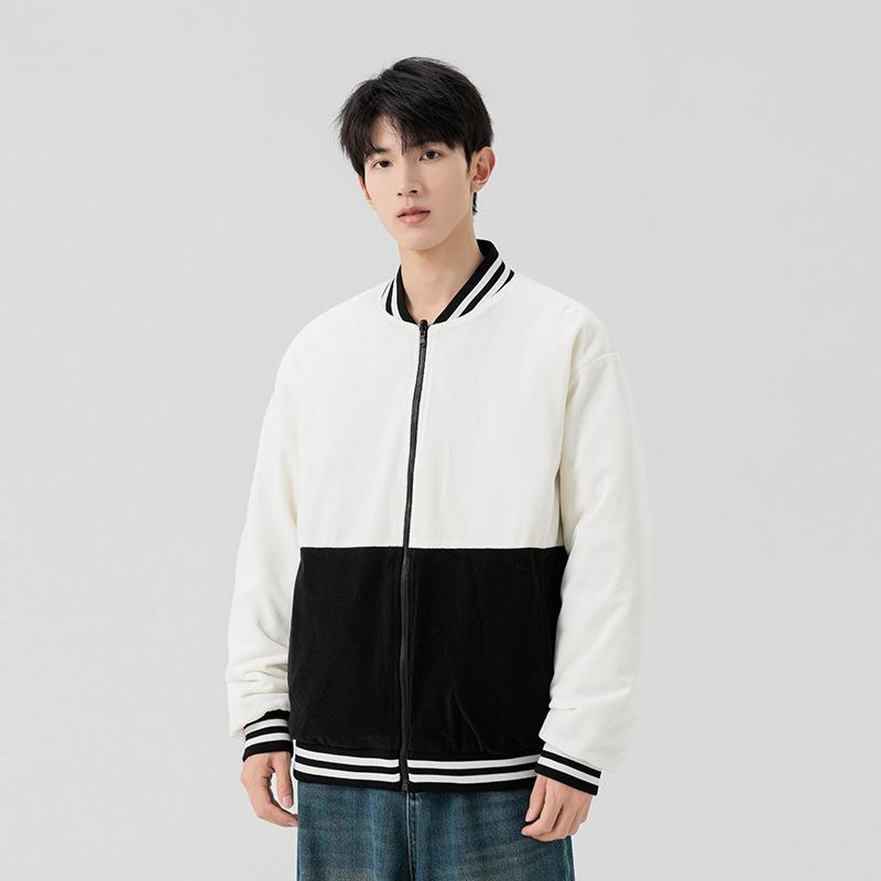 Double-sided Wear Stand-up Neck Cotton-padded Jacket Men's Winter Piled and Thickened Cotton Clothes Trendy Brand Loose Couple Warm Bread Clothes