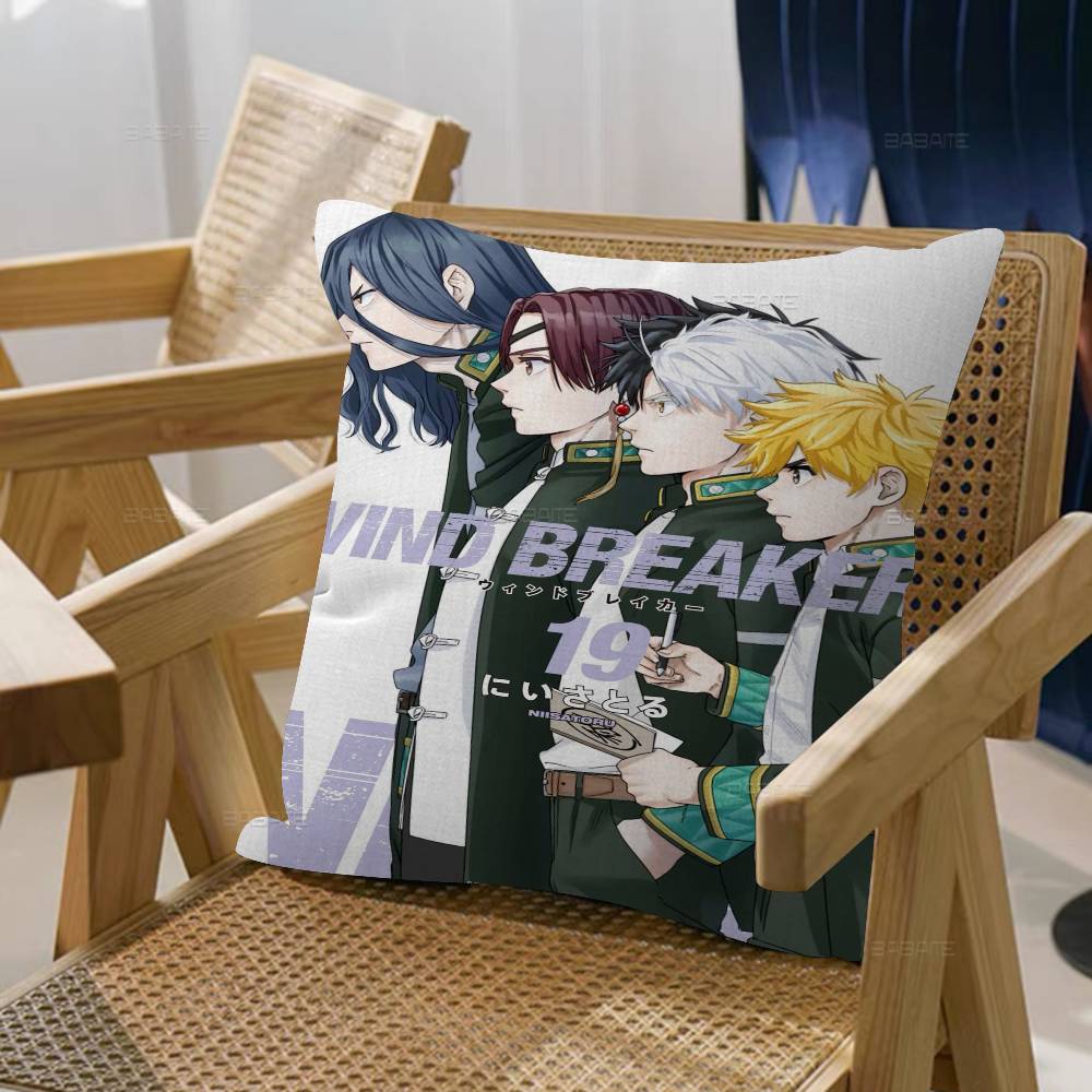 Japanese Anime Wind Breaker Cushion Cover Pillow Cover Decor Pillowcase Printed Cushion Case For Couch