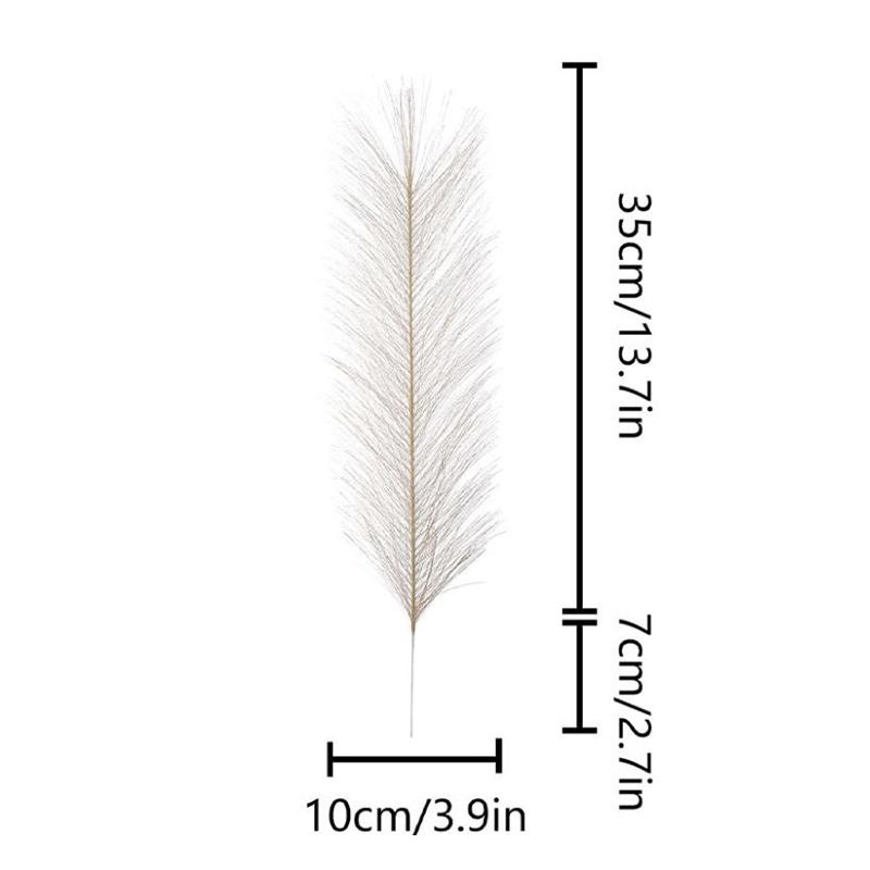 10Pcs Faux Pampas Grass Artificial Flowers Boho Decoration Wedding Bouquet Party Home Room Decor Fake Plant Fluffy Reed Flower