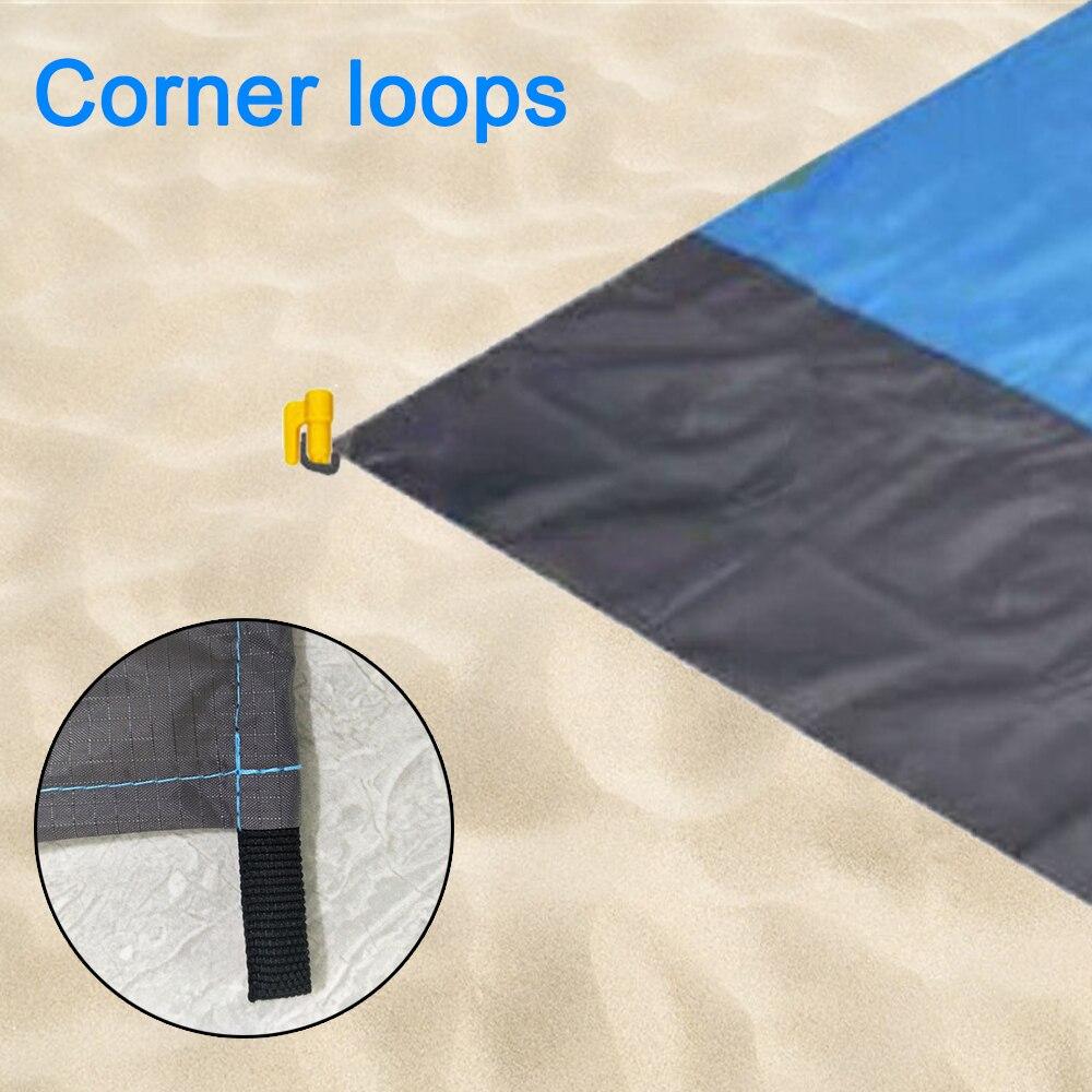 Waterproof Pocket Beach Blanket Outdoor Picnic Camping Mat Portable Folding Mat Sand Beach Mat