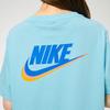 Nike Sportswear Rainbow Embroidered Color Block Logo Printed Knit Short Sleeve Dress Women Dresses Pink Blue DJ6202-484