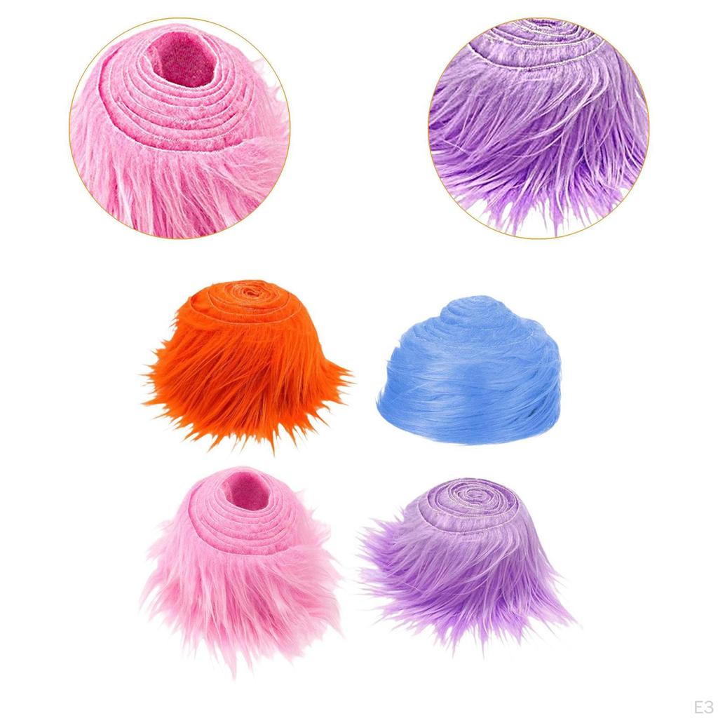 4 Pieces Shaggy Faux Strips Decorative Multifunctional Premium Warm 1.5M Craft Soft for Santa Claus