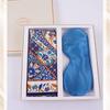 Mulberry Silk Double-Sided Square Scarf & Eye Mask Set