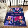 1PC Custom Name "Chibi Characters Action" Theme Floor Mat Ideal for Living Room, Game Rooms, Office, Bedroom, Office Floor Mat , Floor Mats for Home