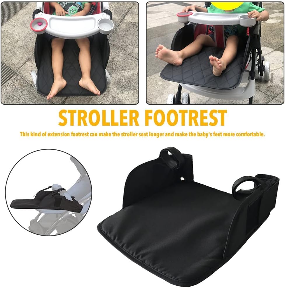 Nexxxly Stroller Footrest Seat, Buggy Extension, Foot Rest Mat, 35x30cm